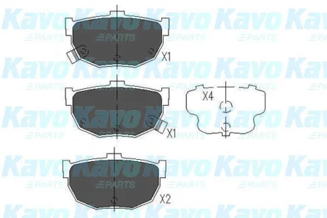 Гальмівні колодки зад. Elantra/Coupe/Lantra/Cerato 95- KAVO KBP-3007