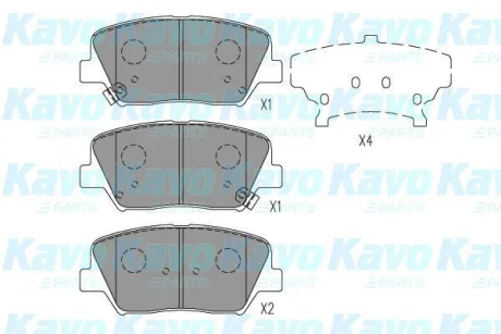 Колодки гальмівні (передні) Hyundai Elantra 05- PARTS KAVO KBP-3050