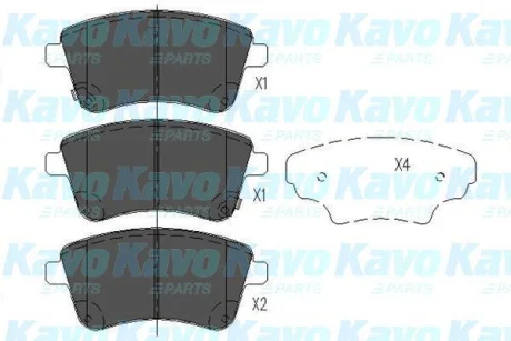Колодки гальмівні (передні) Kia Venga 1.4-1.6 10- PARTS KAVO KBP-4028