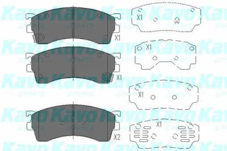 Колодки гальмівні (передні) Mazda 323/626/ 1.8-2.0 91-04 PARTS KAVO KBP-4503