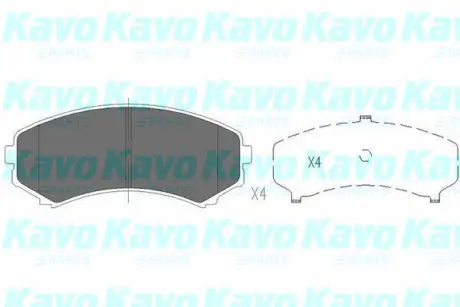 Колодки гальмівні (передні) Mitsubishi Grandis/Pajero 90- PARTS KAVO KBP-4504
