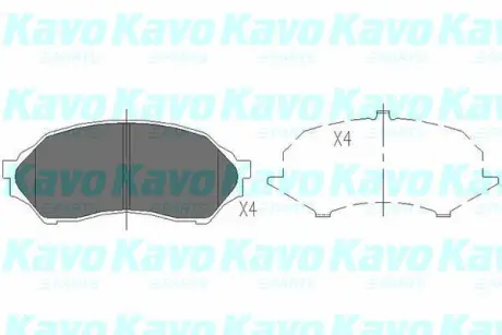 Колодки гальмівні (передні) Mazda 323 98-04 PARTS KAVO KBP-4505