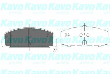 Колодки гальмівні (задні) Mazda 6/RX-7/626 02- (Akebono) PARTS KAVO KBP-4506