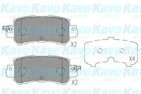 Гальмівні колодки зад. Mazda CX3/2/CX5 12- KAVO KBP-4573