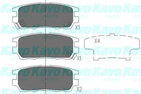 Колодки гальмівні (задні) Mitsubishi Pajero 90-01/ L400 94-05 PARTS KAVO KBP-5504