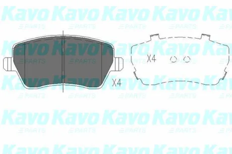 Гальмівні колодки пер. Kangoo/Duster/Megane 05- KAVO KBP-6559