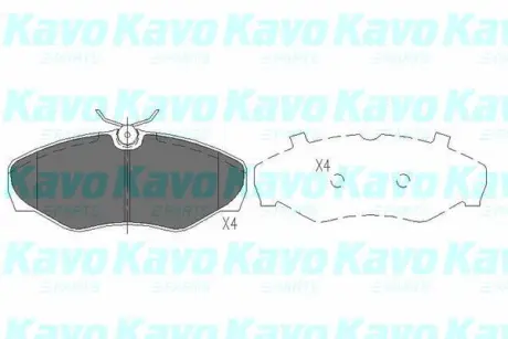 Колодки гальмівні (передні) Renault Trafic/Opel Vivaro 01- PARTS KAVO KBP-6566