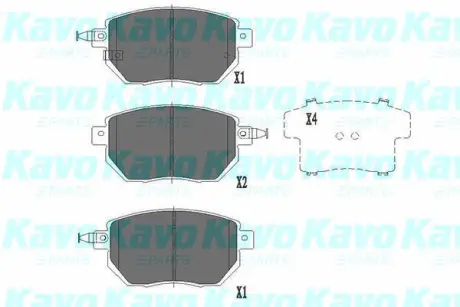 Колодки гальмівні (передні) Nissan Murano/Infiniti FX 35/45 03- PARTS KAVO KBP-6573