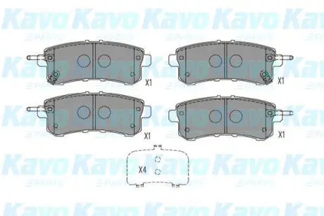 Колодки гальмівні (задні) Nissan Pathfinder 5.6 10-/Armada 16- (з датчиком) PARTS KAVO KBP-6589