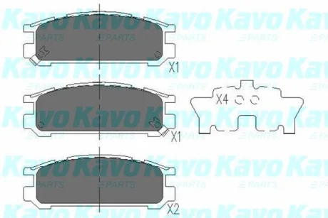 Колодки гальмівні (задні) Subaru Impreza/Legacy 1.6/2.0 89-03 PARTS KAVO KBP-8016