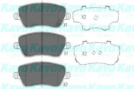 Колодки гальмівні (передні) Nissan Micra IV/V 10-/Note 13- PARTS KAVO KBP-8522