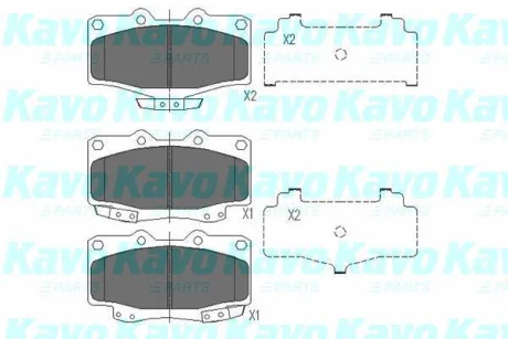 Колодки гальмівні (передні) Toyota Land Cruiser 90-02 PARTS KAVO KBP-9004