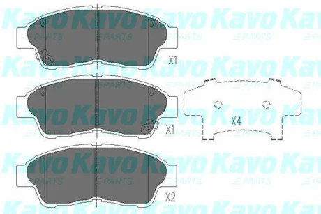 Колодки гальмівні (передні) Toyota Camry/Corolla 91-01 PARTS KAVO KBP-9005