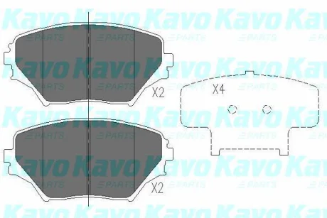 Гальмівні колодки пер. Toyota RAV4 94-05 (sumitomo) KAVO KBP-9011