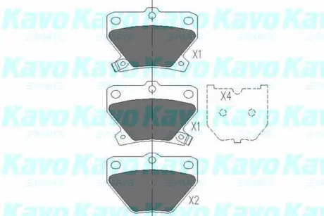 Колодки гальмівні (задні) Toyota Corolla/Yaris 99-07 PARTS KAVO KBP-9013