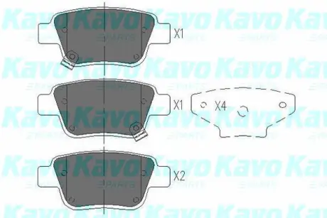 Колодки гальмівні (задні) Toyota Avensis/Corolla 1.6-2.4i 03-09 PARTS KAVO KBP-9019
