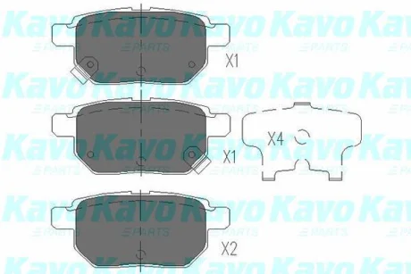 Колодки гальмівні (задні) Toyota Auris/IQ/Urban Cruiser 07- PARTS KAVO KBP-9025