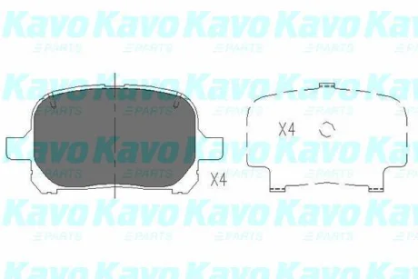 Гальмівні колодки пер. Lexus ES/Camry 91-01 KAVO KBP-9051