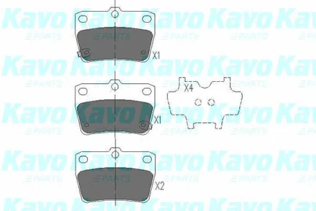 Колодки гальмівні (задні) Toyota Rav4 II 96-05 PARTS KAVO KBP-9068