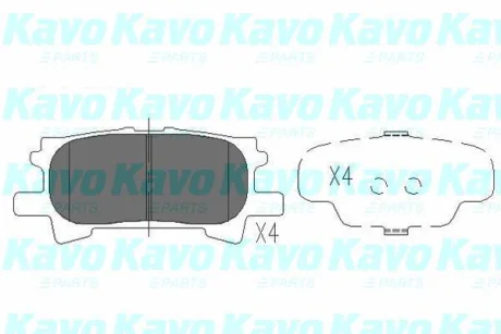 Гальмівні колодки зад. Lexus RX 03-08 (sumitomo) KAVO KBP-9078