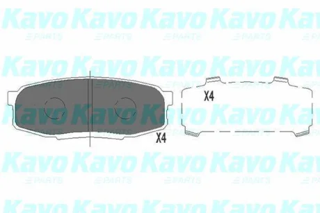 Колодки гальмівні (задні) Toyota Land Cruiser 200 08- PARTS KAVO KBP-9099