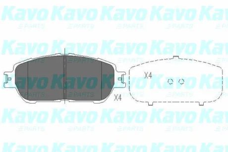 Колодки гальмівні (передні) Toyota Camry/Lexus ES 01-06 PARTS KAVO KBP-9105