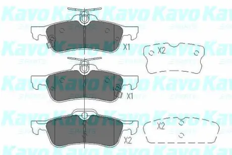 Колодки гальмівні (задні) Honda Civic IX 1.4-2.2D 12- PARTS KAVO KBP-9106