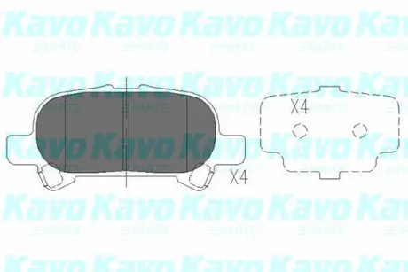Колодки гальмівні (задні) Toyota Camry/Avalon/Solara 99-12 PARTS KAVO KBP-9119