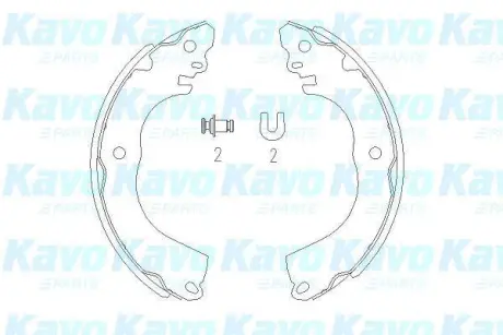 Колодки гальмівні (задні) Citroen C-zero/Peugeot Ion 10- (203.2x30) (барабанні) PARTS KAVO KBS-7416