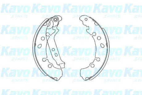 Колодки гальмівні (задні) Toyota Yaris 1.0-1.5 05- (барабанні) (202x39) PARTS KAVO KBS-9906