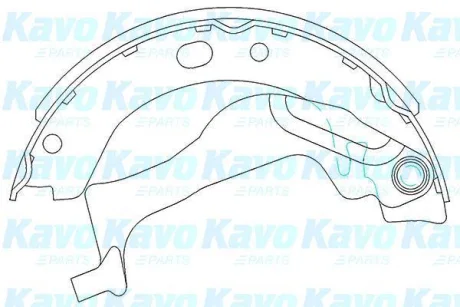 Колодки ручника Toyota Corolla 02- (170x22) PARTS KAVO KBS-9909