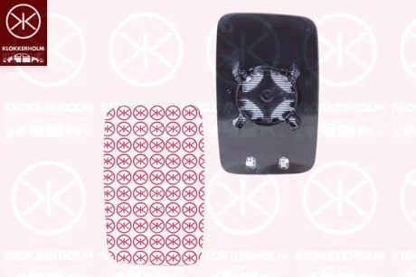 Скло дзеркала заднього огляду опукле KLOKKERHOLM 95681070