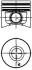 Поршень (діаметр 91,5мм, +0,50) GEHL 6635, SL5635DX, SL5635SX, SL5635SXT LIEBHERR A308, R308 40 101 610 KOLBENSCHMIDT 40101610 (фото 1)