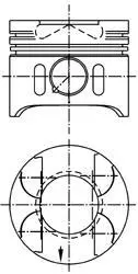 Поршень KOLBENSCHMIDT 41014600