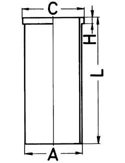 Гільза поршнева VW Caddy II/T4 1.9/2.4D (d=79.51mm) KOLBENSCHMIDT 89434190
