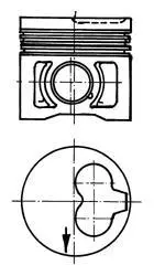 Поршень комплект VW 1,9D/2,4D KOLBENSCHMIDT 91386600