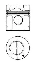 A_Поршень, комплект MB OM356/364/366/380/384 ="" KOLBENSCHMIDT 91598600