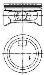 Поршень комплект на OPEL Vectra B, C, Astra G 2,2 00- KOLBENSCHMIDT 94912610