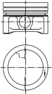 Поршень з кільцями SMART 63.75 M160 (KS) KOLBENSCHMIDT 99455610