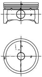 A_Поршень, комплект FORD/VOLVO Focus,Mondeo,Fiesta,C30,S40,S80,V50 2,0i 16V 00- ="" KOLBENSCHMIDT 99457600
