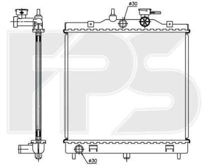 Радіатор охолодження Корея FP 40 A716-X