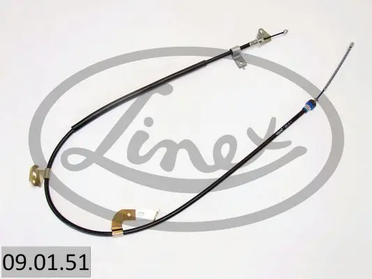 Трос ручника (задній) (L) Citroen C1/Peugeot 107/Toyota Augo 05-14 (1486/1243mm) LINEX 09.01.51 (фото 1)
