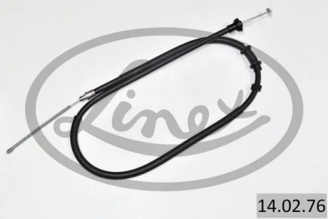 Трос ручника (задній) (R) Fiat Panda/500 03- (1430/1202mm) LINEX 14.02.76
