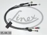 Трос куліси Opel Vivaro/Renault Trafic III 15- (1279/1210mm) LINEX 35.44.33 (фото 1)