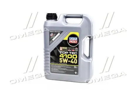 Олива моторна Liqui Moly TOP TEC 4100 5W-40 API SN/CF ACEA A3/B4/C3 (Каністра 5л) LIQUI MOLY 7501/9511