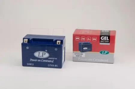 12V,8Ah,д. 152, ш. 88, в.106, вага 3,5 кг, залитий LP BATTERY GTX9-BS