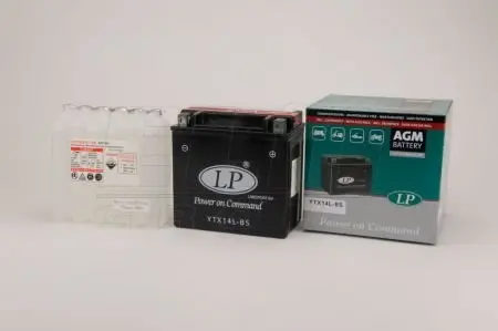 12V,12Ah,д. 150, ш. 87, в.146, электролит в к-те, вес 3,6 кг LP BATTERY YTX14L-BS