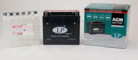 12V,18Ah,д. 175, ш. 85, в.155, электролит в к-те, вес 5,9 кг LP BATTERY YTX20L-BS