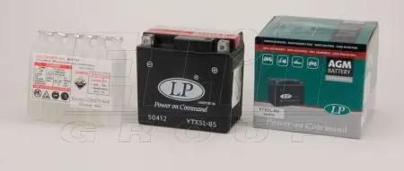 12V 4Ah,д. 114, ш. 71, и. 106, электролит в кол-те, вес 3,5 кг CCA 50 LP BATTERY YTX5L-BS
