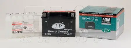 12V,8Ah,д. 152, ш. 88, в.106, электролит в к-те, вес 3,2 кг CCA 120 LP BATTERY YTX9-BS